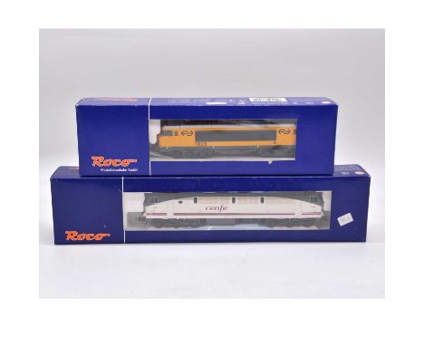 Roco HO gauge model railway locomotives, two including ref 63895 electric locomotive class 1800; ref 62728 diesel locomotive 