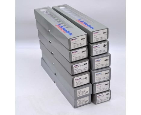 LS Models HO gauge model railway passenger coaches and freight cars, twelve including ref 33150-2 SNCF passenger coach; ref 4