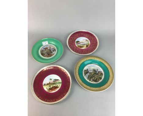 TWO PRATTWARE PLATES, along with a group of other ceramics including plates, vases and a group of Goebel bird figures (small 