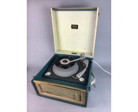 VINTAGE DANSETTE RECORD PLAYER, 40cm wide