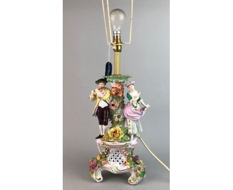 DRESDEN FIGURAL TABLE LAMP, 46cm high