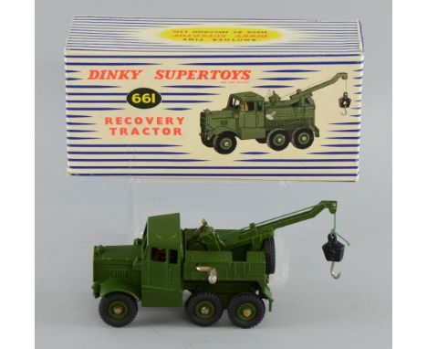 Dinky Supertoys No. 661 die cast model Recovery Tractor with original box and cover, Model and box are in very good condition