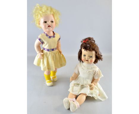 Pedigree plastic Shirley Temple type doll, 54cm and another, 54cm, Provenance:  From a single owner collection of over 300 do