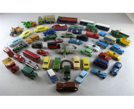 Collection of unboxed vintage Dinky toy cars, 