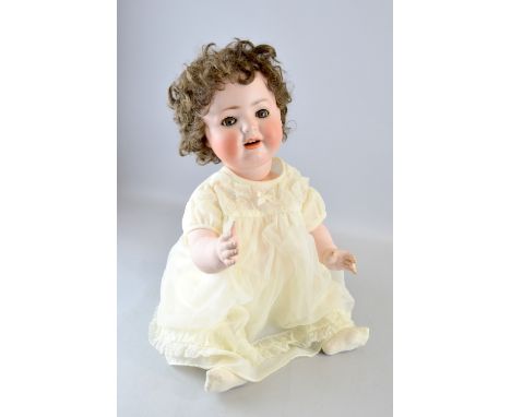 Porzellanfabrik Burggrub bisque headed doll number 169  7, 57cm, Provenance:  From a single owner collection of over 300 doll