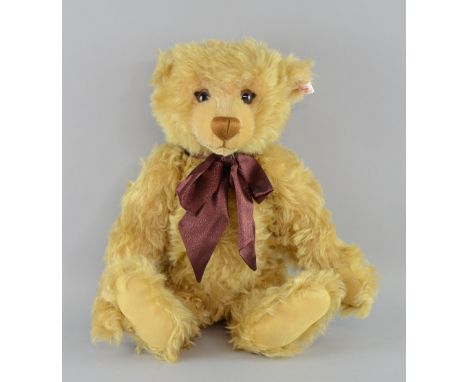 Steiff Millennium 2000 bear, in blonde mohair with original box,  Very good condition, has spent his life in the original box