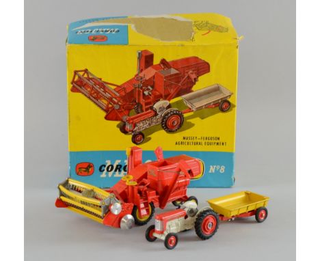 Major Corgi Toys Gift Set No. 8 die cast Massey-Ferguson Agricultural Equipment, which includes Massey-Ferguson '780' Combine