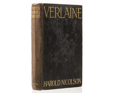 NO RESERVE Nicolson (Harold) Verlaine, first English edition, signed presentation inscription from the author to pastedown, b