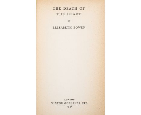 Bowen (Elizabeth) The Death of the Heart, first edition, bookplate signed by the author on front pastedown, light marginal br