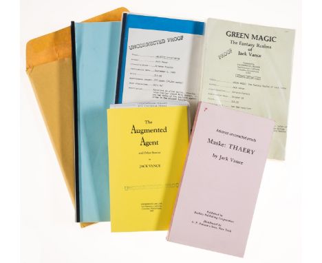 NO RESERVE Vance (Jack) Rhialto the Marvellous, proof copy, one of 6 bound galley-proof sets for review, signed by Vance and 