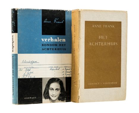 Frank (Anne) Het Achterhuis [The Diary of Anne Frank], second printing, illustrations, small ink ownership name to pastedown,