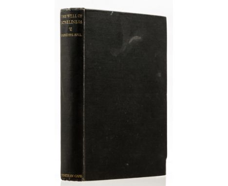 NO RESERVE Hall (Radclyffe) The Well of Loneliness, first edition, first issue with "Whip" on p.50, lower hinge cracked, orig