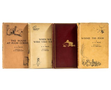 Milne (A. A.) [The Christopher Robin books], 4 vol., comprising When We Were Very Young, tenth edition, bookplate to pastedow