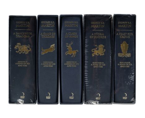 Martin (George R. R.) [A Song of Ice and Fire], 5 vol., original boards, gilt, slip-cases, vol.3-5 with publisher's cellophan