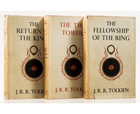 Tolkien (J.R.R.) The Lord of the Rings, 3 vol., comprising The Fellowship of the Ring, eleventh impression, cloth very soiled