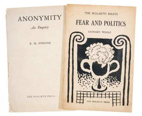 Woolf (Leonard) Fear and Politics, Leon Edel's copy with his ownership signature in pencil on front free endpapers, original 