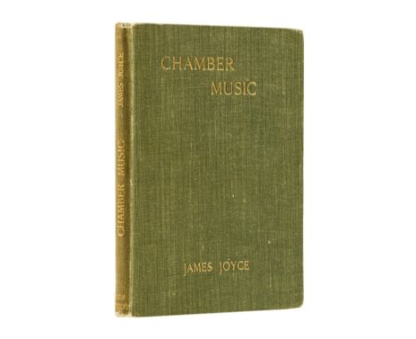 Joyce (James) Chamber Music, first edition, first impression, pictorial title, ownership name to pastedown, paperclip rust st
