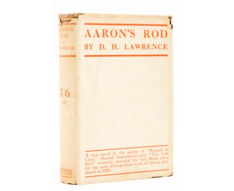 Lawrence (D.H.) Aaron's Rod, first edition, endpapers lightly browned, first few pages lightly spotted, original boards, dust