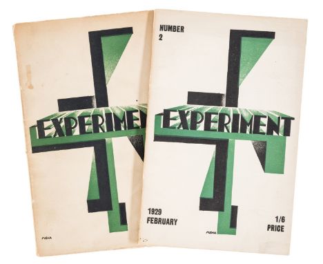 White (T.H.).- Empson (William) &amp; Jacob Bronowski, editors. Experiment, 2 vol., nos. 1 &amp; 2, top portion of page cut f