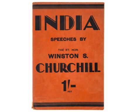 Churchill (Sir Winston Spencer) India Speeches and an Introduction, first paperback edition in book form, title and few other