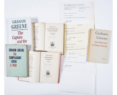 Greene (Graham) In Search of Character, jacket spine lightly faded, 1966; The Captain and the Enemy, 1988; Carving a Statue, 
