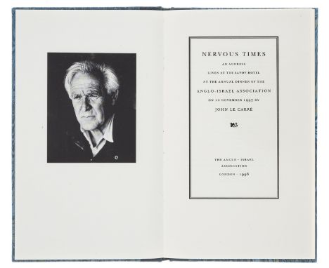 NO RESERVE Le Carré (John) Nervous Times, number 199 of 250 copies signed by the author, photographic frontispiece portrait o