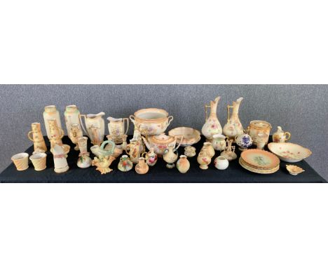 An extensive miscellaneous collection of English porcelain, mostly 19th century and mostly Royal Worcester. Dia.24cm (largest