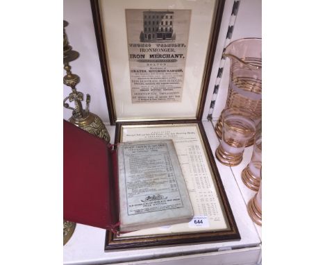 Post office guide and two framed vintage style posters 