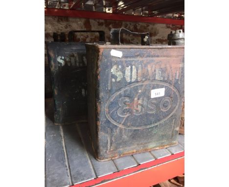 2 Esso petrol cans. 