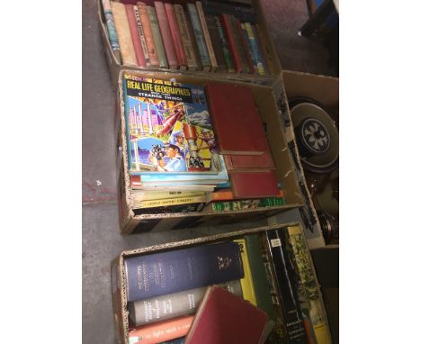 Four boxes of vintage books 