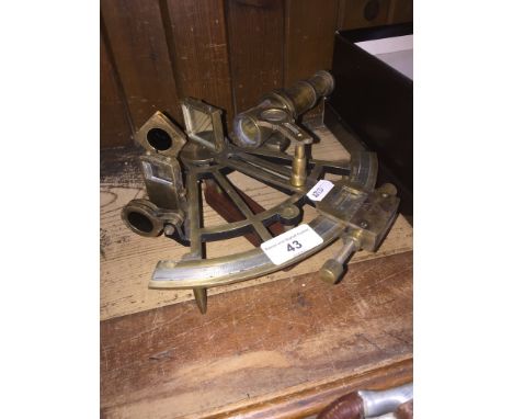 A Henry Barrow brass sextant 