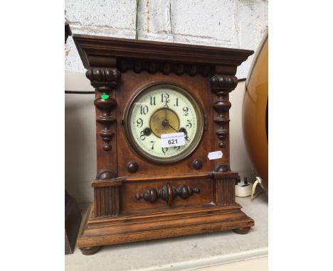 Edwardian mantel clockCondition: currently working although will not be sold with any guarantees, finial missing from top of 