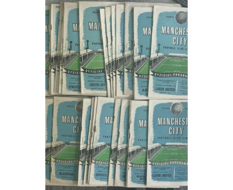 1950s Manchester City Home Football Programmes: Complete sets of 21 homes from seasons 57/58 + 58/59 to include Manchester Un