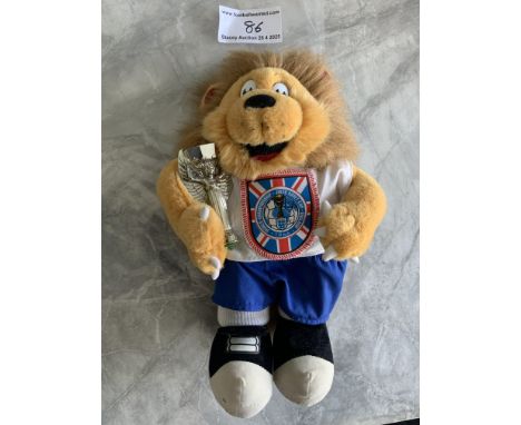 1966 World Cup Willie With Jules Rimet Trophy: Stunning lion with 1966 World Cup logo to chest holding the trophy. Very good 