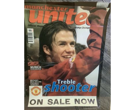 David Beckham Manchester United Advertising Poster: 66 x 50 cm poster advertising the Manchester United Official Magazine fea