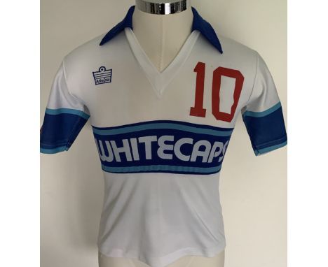 Vancouver Whitecaps 1980 Match Worn Football Shirt: Excellent condition very rare home shirt made by Admiral. Number 10 to fr