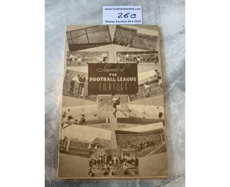 1938 West Brom v Aston Villa Jubilee Football Programme: Excellent condition 34 page Jubilee programme with no team changes. 