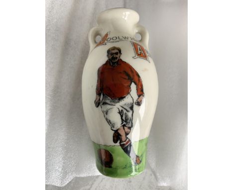 1911 Woolwich Arsenal Football Jug: Excellent condition 3 inches high jug. One side depicts an Arsenal player below the words