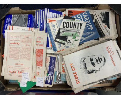 1960s + 1970s Football Programmes: Wide range of clubs to include Ipswich Manchester United Stoke and Leeds. Large quantity i