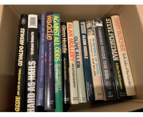 Tottenham Signed Football Book Collection: Autographed undedicated books by Ardiles, Roberts, Waddle, Mabbutt, 2 different Mu