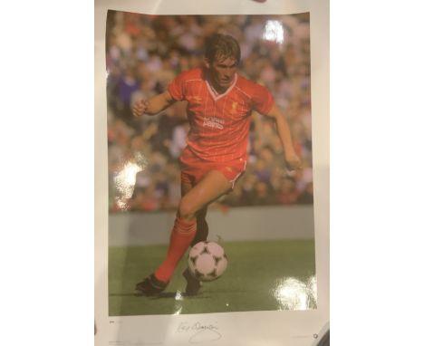 Liverpool Big Blue Tube Signed Football Prints: All measuring nearly 23 x 17 inches in excellent condition produced by the fa