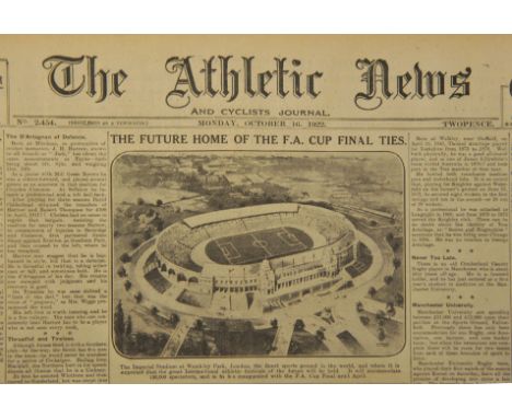 1922 - 1923 Athletic News Bound Volume Of Sport Magazines: From May 22nd 1922 to May 1st 1923 and we believe this is a comple