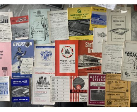1960s League Cup Football Programmes: Includes 61/62 Norwich v Blackpool SF, Carlisle v Huddersfield, Sheffield United v Fulh