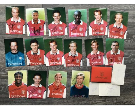 Arsenal Signed Football Photos: Hand signed photos from 2000 - 2002 of individual players to include Parlour Henry Winterburn