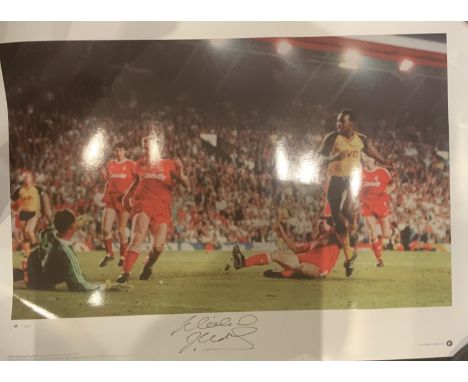 Arsenal Big Blue Tube Signed Football Prints: All measuring nearly 23 x 17 inches in excellent condition produced by the famo
