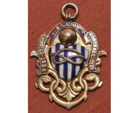 Billy Williams West Brom + England Loyalty Football Medal: 15ct gold medal which was issued to Billy by West Brom for choosin