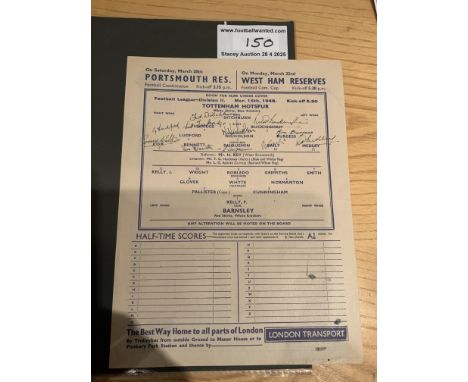 47/48 Tottenham Fully Signed Football Programme: Excellent condition home programme v Barnsley fully signed to team page by t