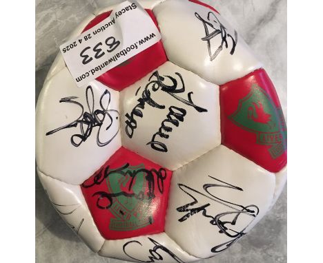 1992 Liverpool FA Cup Winners Signed Football. Official red and white panelled ball fully signed by the cup winners. Includes