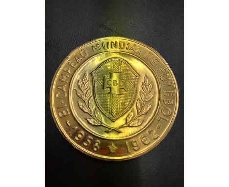 1970 World Cup FIFA Gold Football Medal: To celebrate winning the World Cup for the 3rd time the Brazil team including Pele F