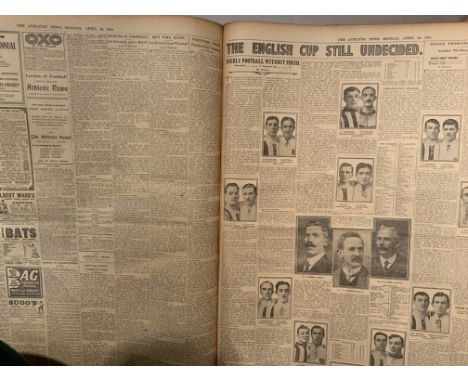 1910 - 1911 Athletic News Bound Volume Of Sport Magazines: From August 1st to May 30th 1911 and we believe this is a complete